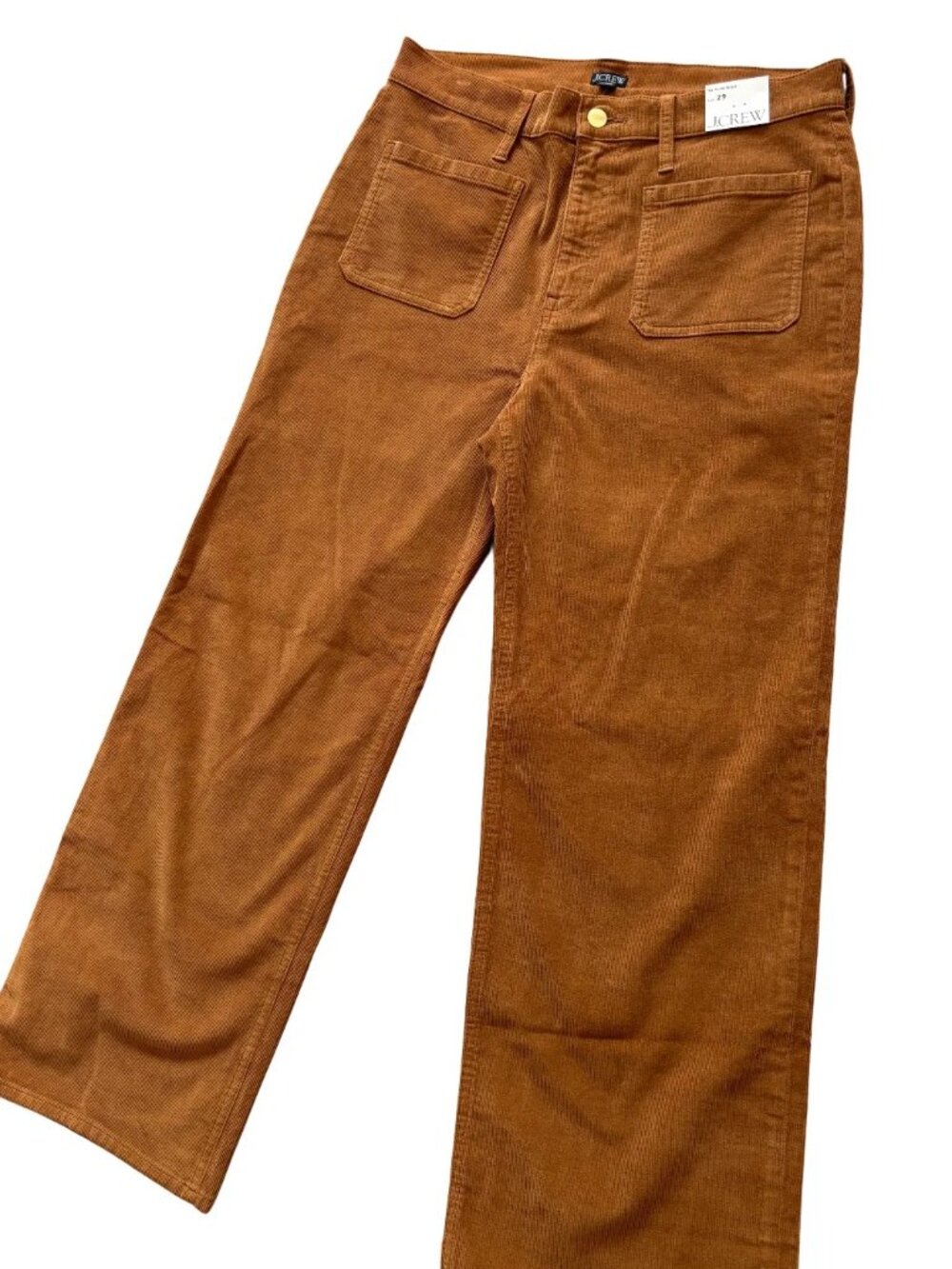 NWT J.CREW Sailor Slim Wide Stretch Corduroy Pants in Rich Coffee SZ 29 - Picture 3 of 10